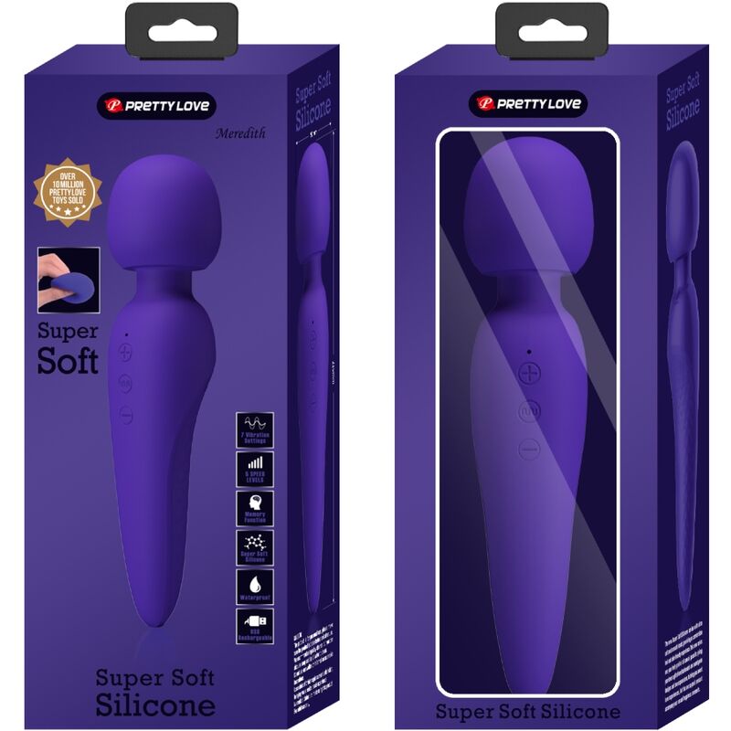 PRETTY LOVE - VIBROMASEUR WAND 12 MODES DE VIBRATION VIOLET