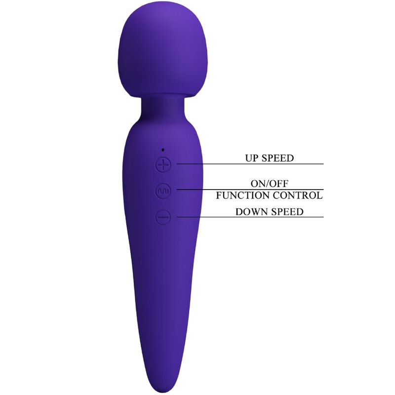 PRETTY LOVE - VIBROMASEUR WAND 12 MODES DE VIBRATION VIOLET