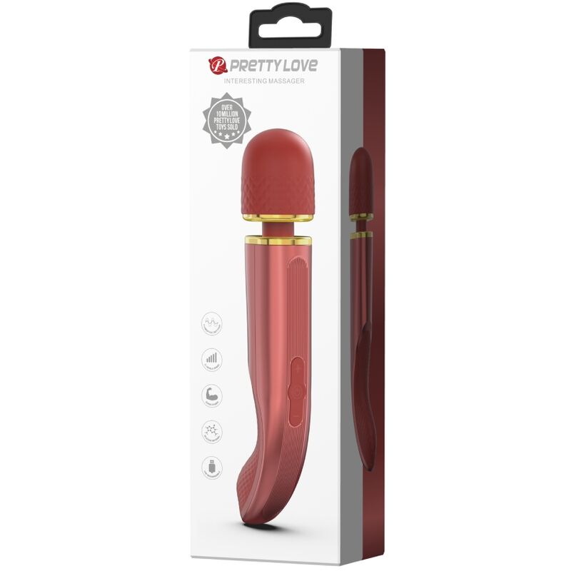 PRETTY LOVE - VIBROMASSEUR WAND 7 MODES DE VIBRATION ROSE