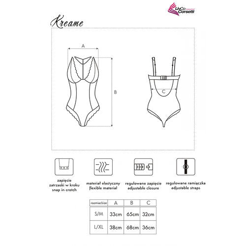 LIVCO CORSETTI FASHION - KREAME LC 90546 BODY BLACK TRANSPARENT