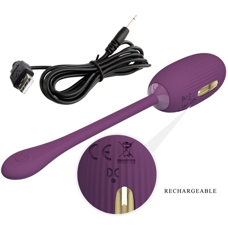 PRETTY LOVE - ŒUF VIBRANT CONNECTÉ DOREEN VIOLET 12 MODES + CHOCS