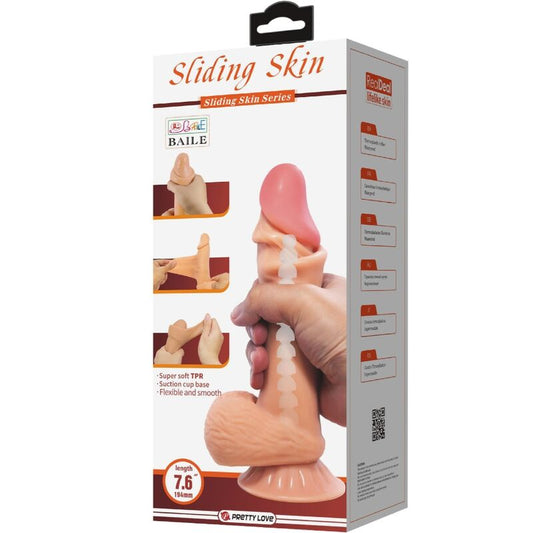 PRETTY LOVE - GODE VENTOUSE RÉALISTE SÉRIE SLIDING SKIN 19,4 CM