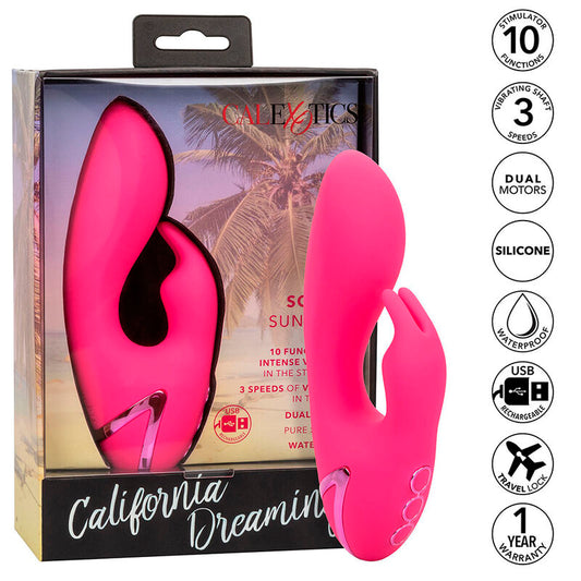 CALEXOTICS - VIBRATEUR CAL SUNSHINE RABBIT FUCHSIA PAR CALIFORNIA DREAMING