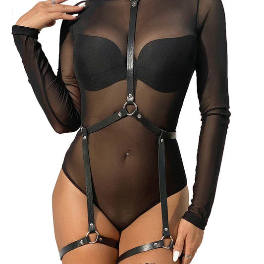 SUBBLIME - HARNAIS DE CORPS EN CUIR NOIR TAILLE UNIQUE - Incandessens