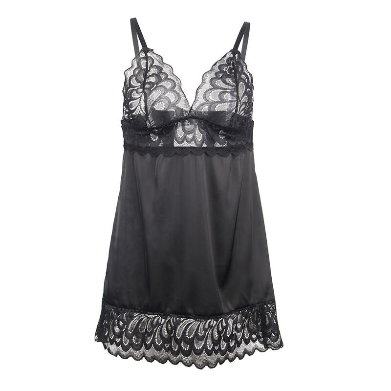 SUBBLIME - NUISETTE IMPRIMEE FLEURI +STRING NOIR S/M