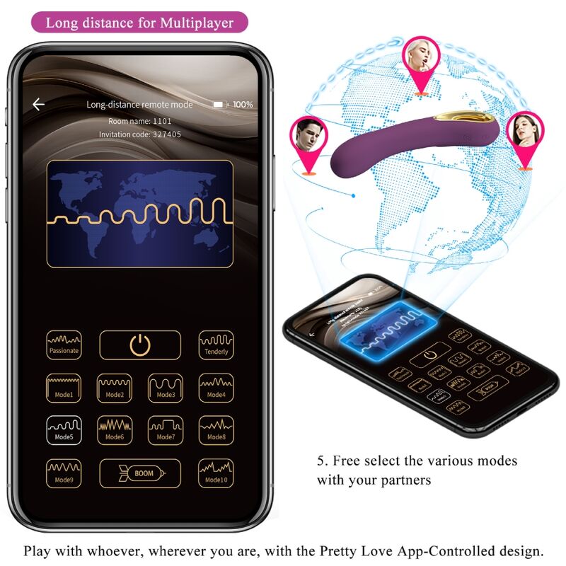 PRETTY LOVE - VIBROMASSEUR ETHAN RECHARGEABLE VIOLET