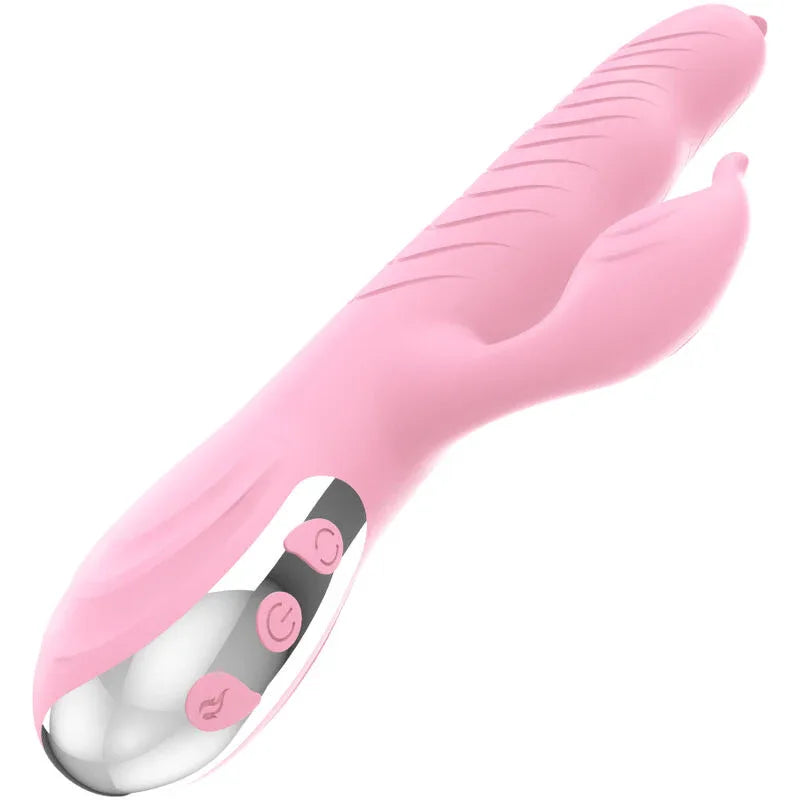 ARMONY - VIBRATEUR MARCIA & POUSSÉE DOUBLE LANGUE EFFET CHALEUR ROSE - Incandessens