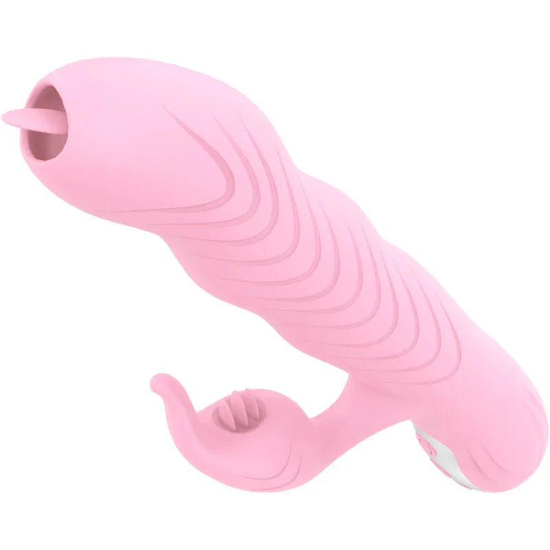 ARMONY - VIBRATEUR MARCIA & POUSSÉE DOUBLE LANGUE EFFET CHALEUR ROSE - Incandessens