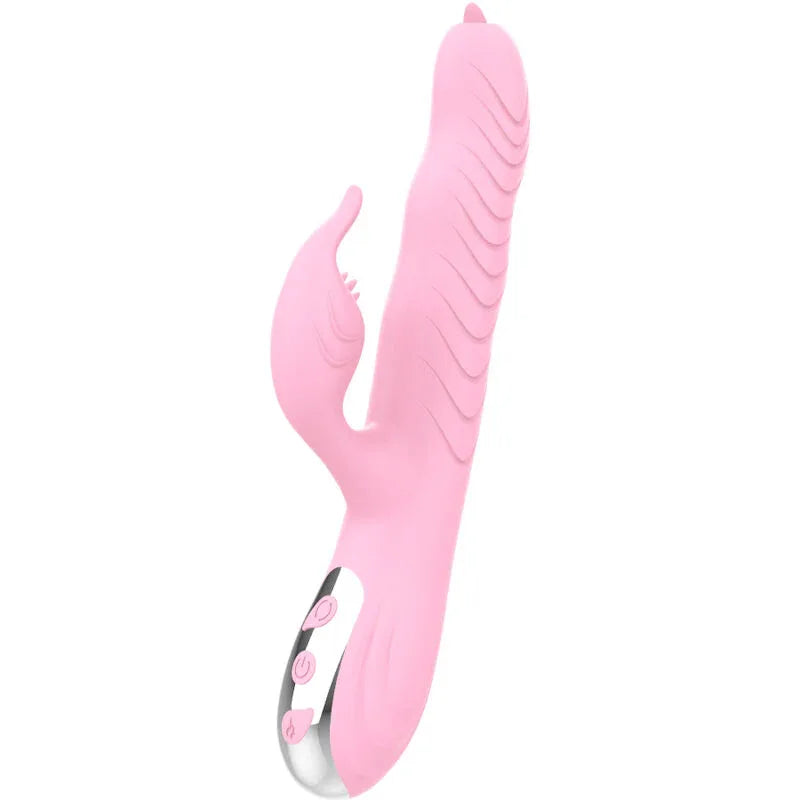 ARMONY - VIBRATEUR MARCIA & POUSSÉE DOUBLE LANGUE EFFET CHALEUR ROSE - Incandessens