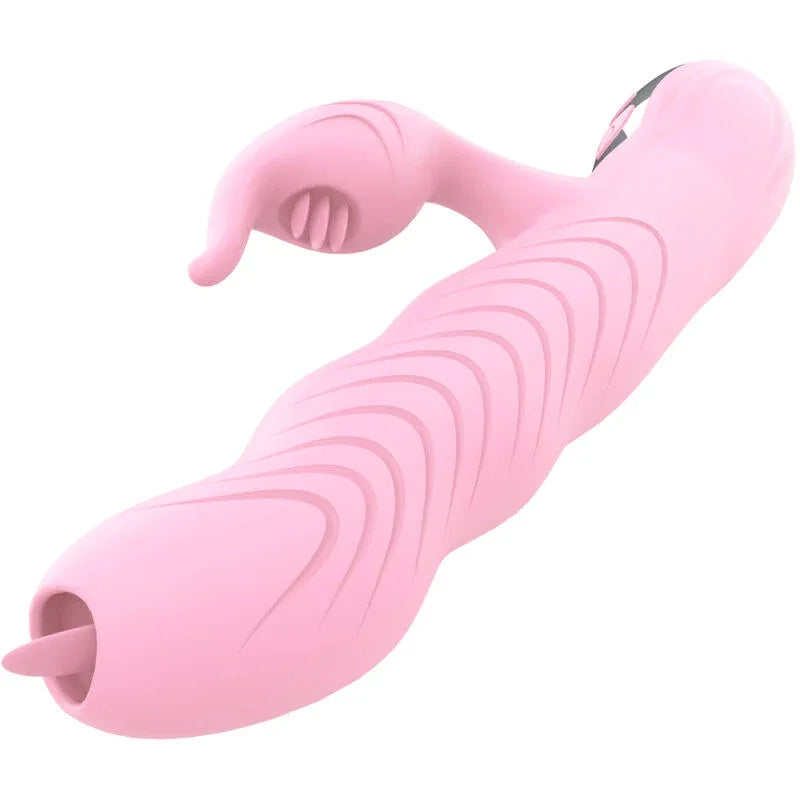 ARMONY - VIBRATEUR MARCIA & POUSSÉE DOUBLE LANGUE EFFET CHALEUR ROSE - Incandessens