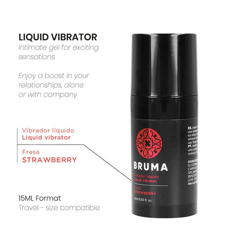 BRUMA - VIBRATEUR LIQUIDE ULTRA GLISSANT FRAISE 15 ML - Incandessens