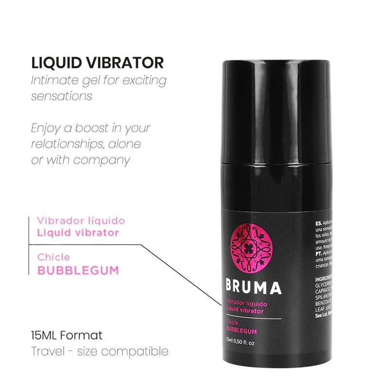 BRUMA - VIBRATEUR LIQUIDE ULTRA GLISSANT BUBBLEGUM 15 ML - Incandessens