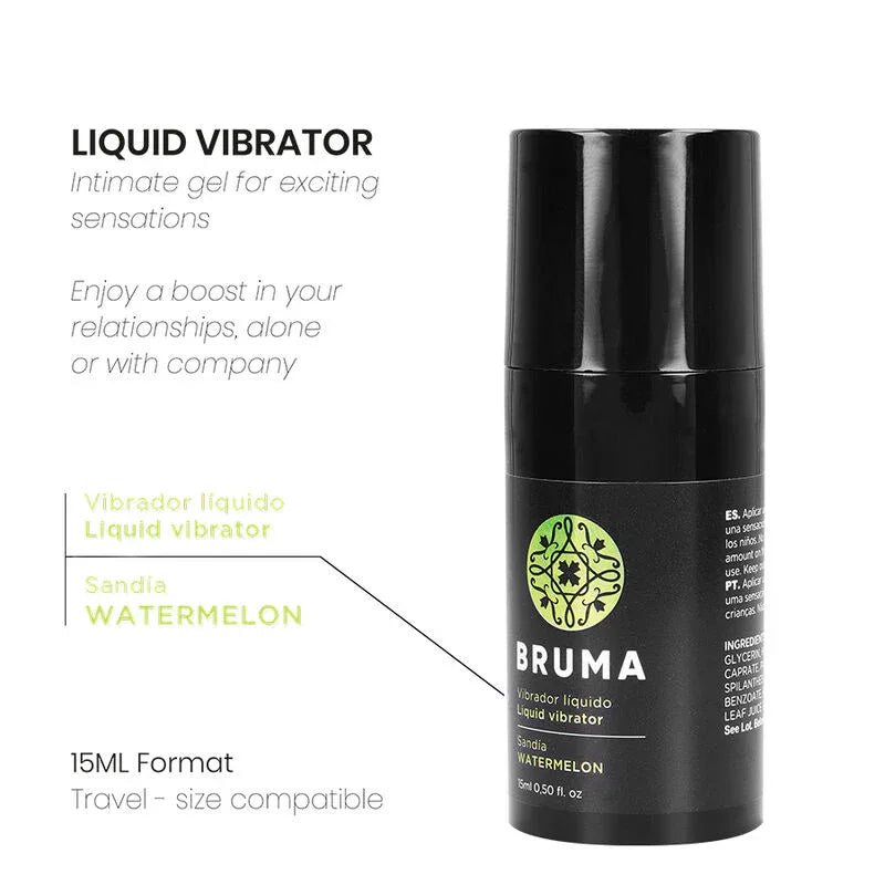 BRUMA - VIBRATEUR LIQUIDE ULTRA GLISSANT Pastèque 15 ML - Incandessens