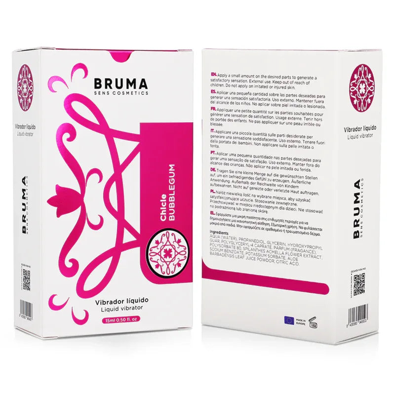 BRUMA - VIBRATEUR LIQUIDE ULTRA GLISSANT BUBBLEGUM 15 ML - Incandessens