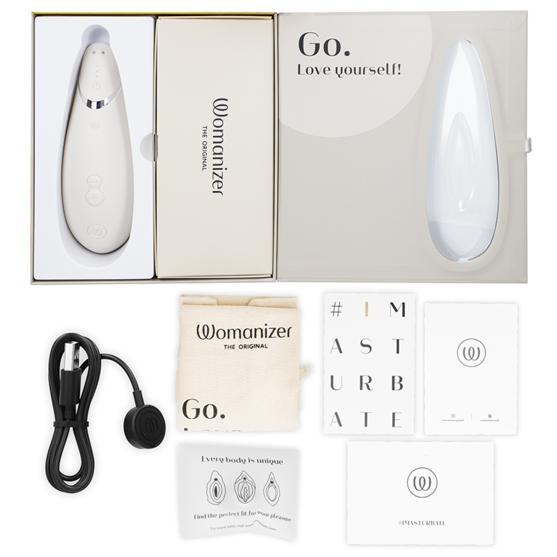 WOMANIZER - STIMULATEUR CLITORIS PREMIUM 2 GRIS CHAUD