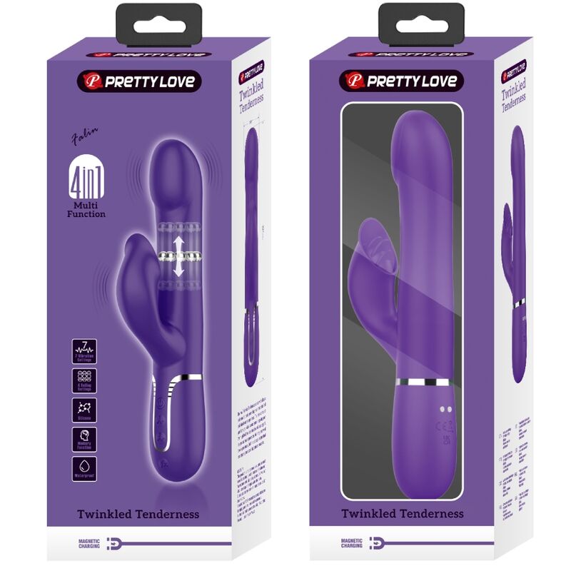 PRETTY LOVE - ZALIN PERLES VIBRATEUR 4 EN 1 VIOLET