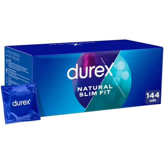 DUREX - NATURAL SLIM FIT PRÉSERVATIFS 144 UNITÉS 52MM LATEX NATUREL AJUSTÉS