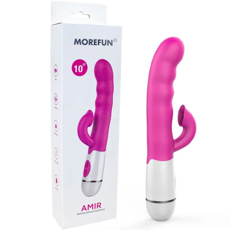 ARMONY - AMIR VIBRATEUR MULTIFONCTION AVEC LANGUE STIMULANTE 16 VITESSES ROSE - Incandessens