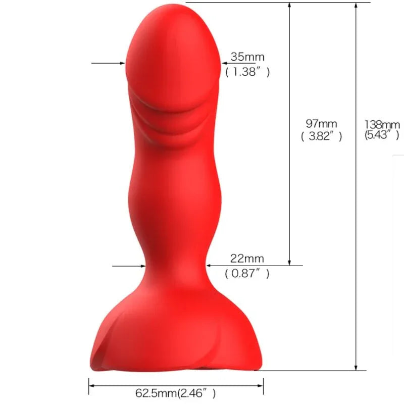 ARMONY - EXTREME A BLOOM VIBRATEUR ROSE ET PLUG ANAL TÉLÉCOMMANDE ROUGE - Incandessens