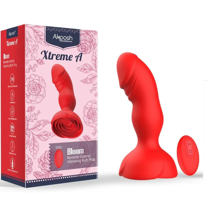 ARMONY - EXTREME A BLOOM VIBRATEUR ROSE ET PLUG ANAL TÉLÉCOMMANDE ROUGE - Incandessens