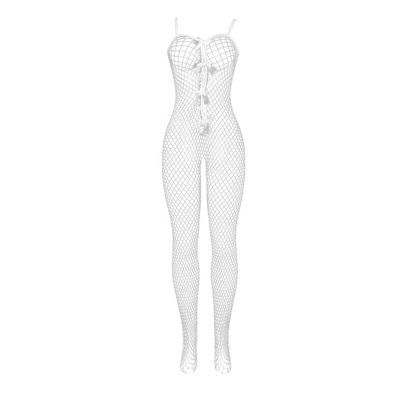 SUBBLIME - 951740 COMBINAISON RESILLE BLANCHE OUVERTE AVEC NOEUDS TAILLE UNIQUE