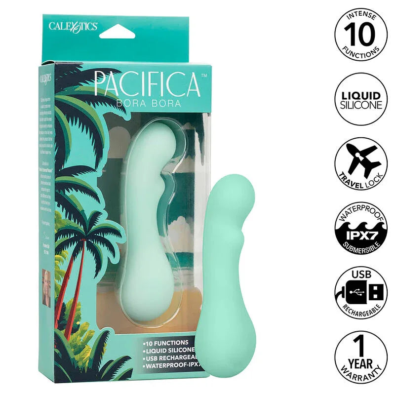 CALEXOTICS - PACIFICA BORA BORA ESTIMULATEUR POINT G 10 VIBRATIONS AQUA - Incandessens