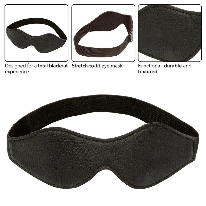 CALEXOTICS - NOCTURNAL MASQUE POUR LES YEUX EN CUIR PVC NOIR - Incandessens