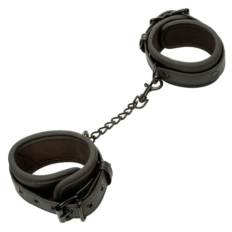 CALEXOTICS - NOCTURNAL CHEVILLES RÉGLABLES EN CUIR NOIR - Incandessens