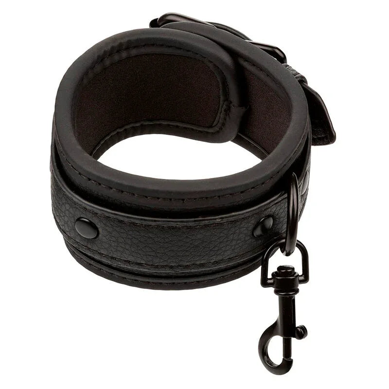 CALEXOTICS - NOCTURNAL CHEVILLES RÉGLABLES EN CUIR NOIR - Incandessens