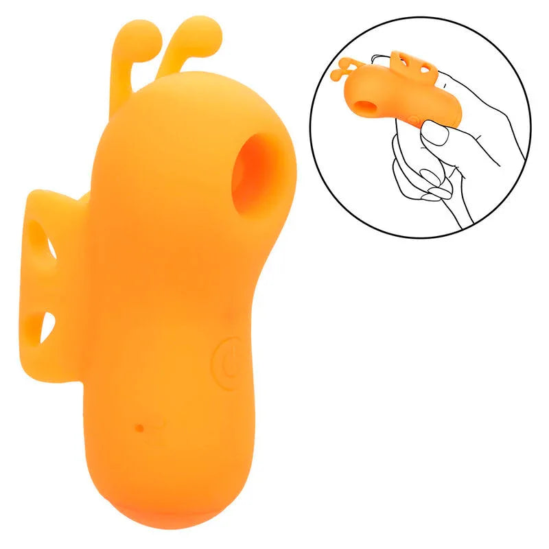 CALEXOTICS - NEON VIBES BUZZING VIBE LE STIMULATEUR DE DOIGTS 10 VIBRATIONS ORANGE - Incandessens