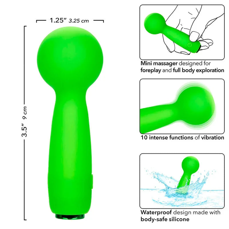 CALEXOTICS - NEON VIBES LE BUBBLY VIBE MINI MASSEUR 10 VIBRATIONS VERT - Incandessens
