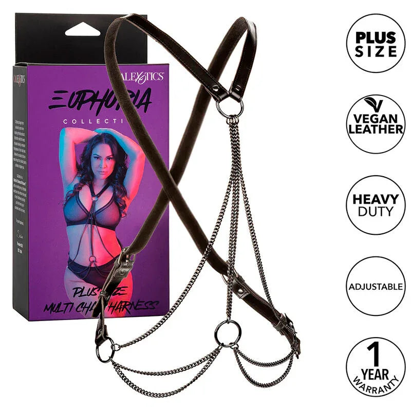 CALEXOTICS - EUPHORIA HARNAIS MULTICHAÎNE PREMIUM GRANDE TAILLE - Incandessens