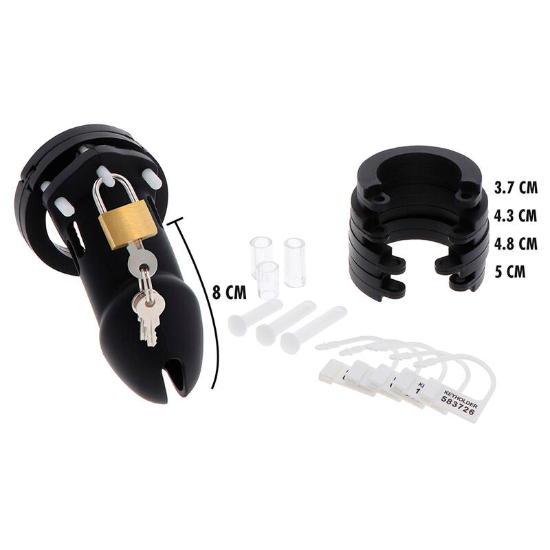 HIDDEN DESIRE - EXTREME CAGE DE CHASTETÉ EN SILICONE TAILLE L NOIR