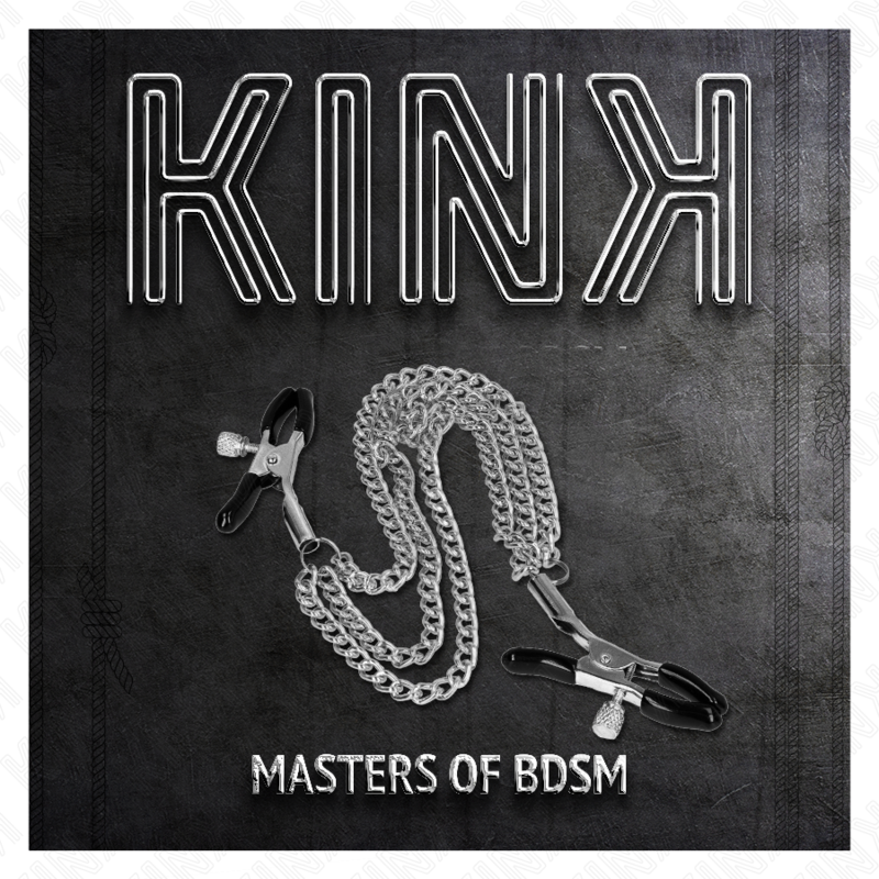 KINK - PINCES À TETONS AVEC 3 CHAÎNES ARGENT 20/23/28 CM
