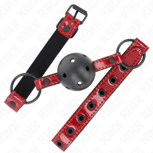 KINK - BAILLON EN CUIR BRILLANT 4,5 CM BAG 63,5 X 2 CM AJUSTABLE 41 X 59 CM