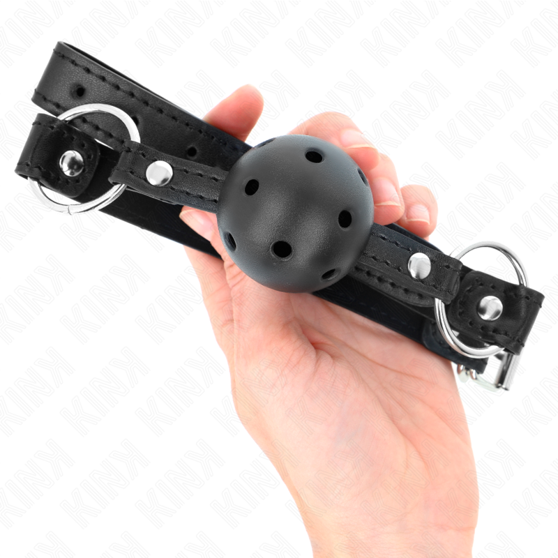 KINK - BAILLON NOIR CREUX DUR 4,5 CM GAG MODÈLE 1 63,5 X 2 CM