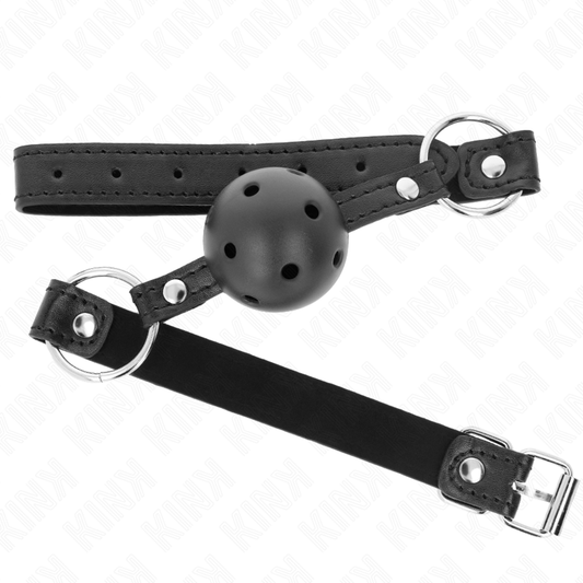 KINK - BAILLON NOIR CREUX DUR 4,5 CM GAG MODÈLE 1 63,5 X 2 CM