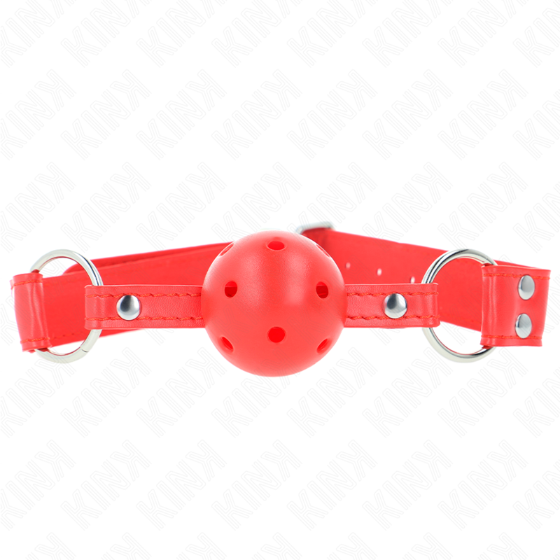 KINK - BÂILLON CREUX ROUGE COMPLET 62 x 2 CM