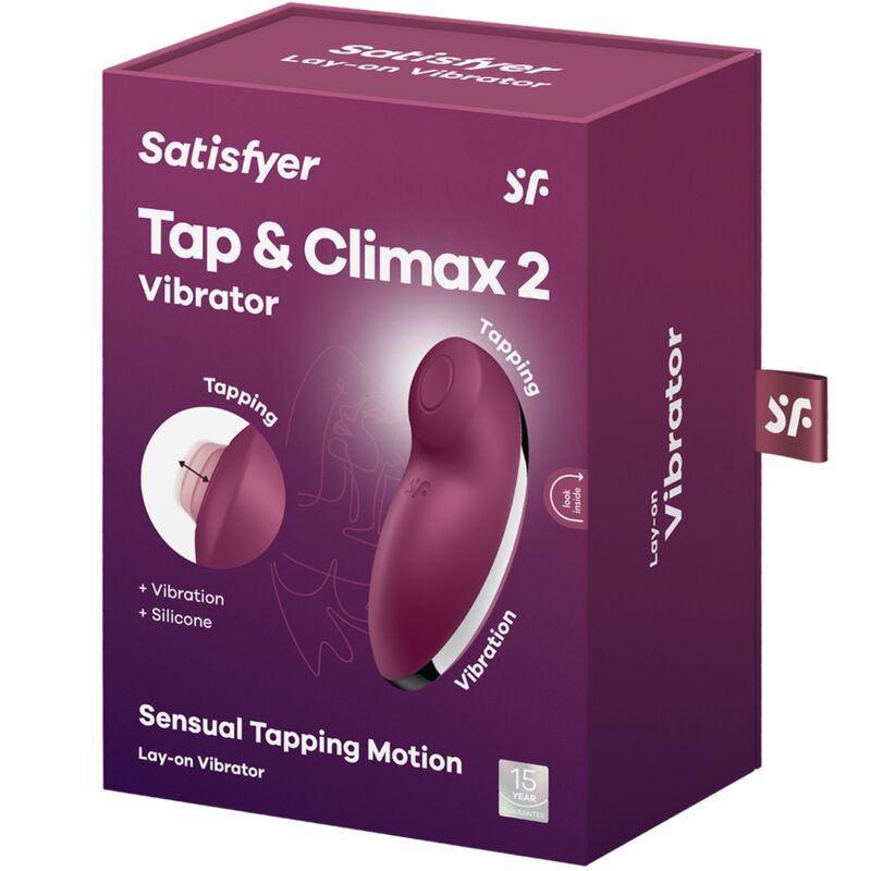 SATISFYER - TAP & CLIMAX 2 VIBRATEUR & STIMULATEUR ROUGE
