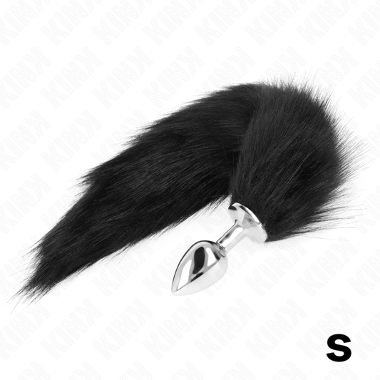KINK - PLUG ANAL TAILLE S 7 X 3 CM QUEUE SYNTHÉTIQUE NOIRE