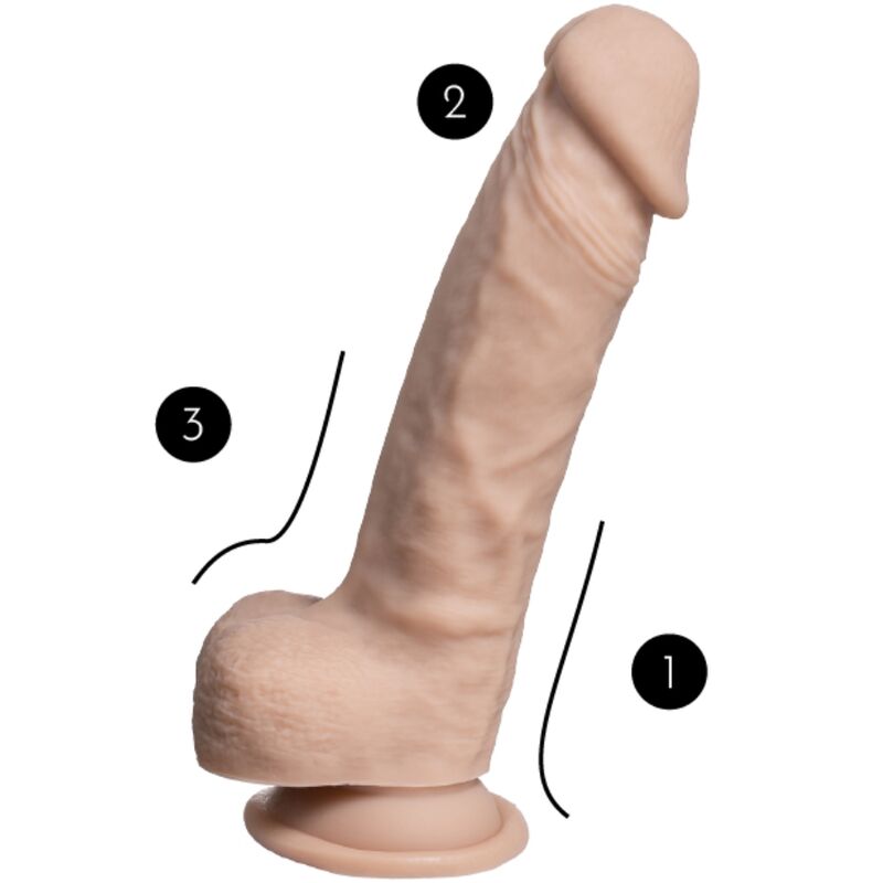 SILEXD - MODÈLE 1 GODE VENTOUSE RÉALISTE PREMIUM SILEXPAN SILICONE 21.5 CM