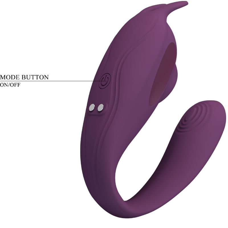 PRETTY LOVE - STIMULATEUR SHEY CONNECTÉ APP LONGUE DISTANCE 10 VIBRATIONS 10 MODES TACTILES DOUBLE STIMULATION
