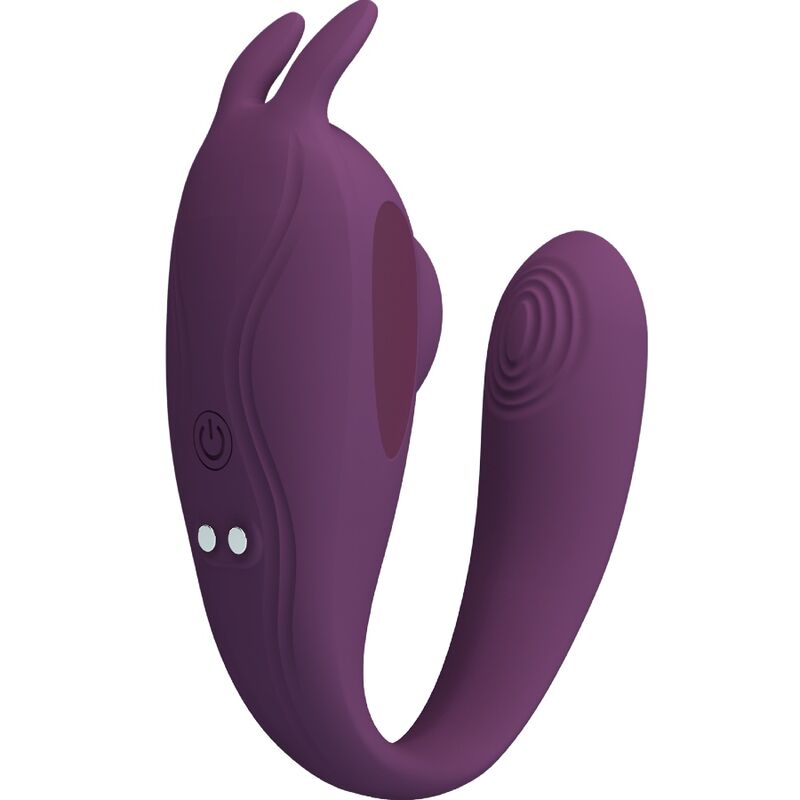 PRETTY LOVE - STIMULATEUR SHEY CONNECTÉ APP LONGUE DISTANCE 10 VIBRATIONS 10 MODES TACTILES DOUBLE STIMULATION
