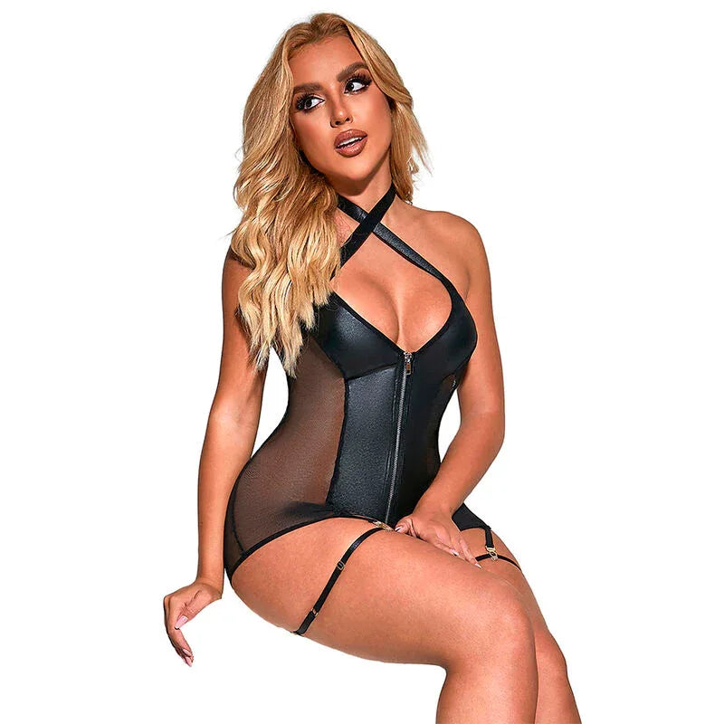 SUBBLIME - 954444 ROBE CORSET SEXY TRANSPARENTE NOIR S/M - Incandessens