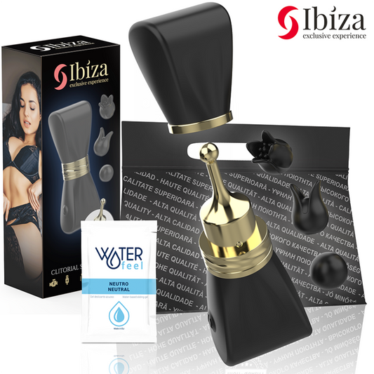 IBIZA - STIMULATEUR CLITORIDIEN BOW 3 TETES SILICONE LUXE NOIR