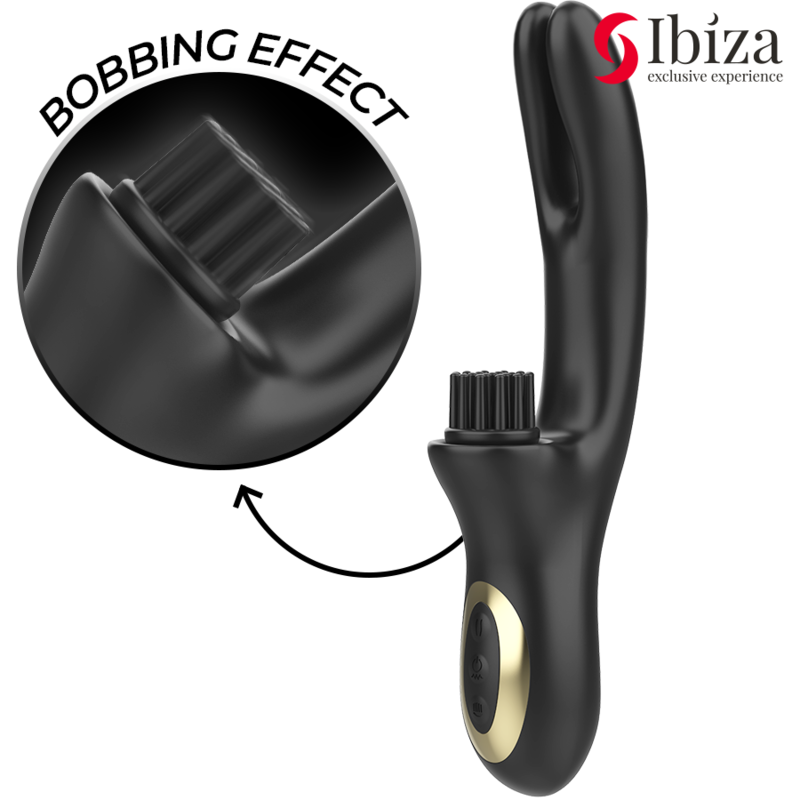 IBIZA - VIBRATEUR RABBIT HI-TECH TRIPLE MOTEUR 10 MODES VIBRATION 6 MODES BALANCEMENT 7 MODES BROSSAGE