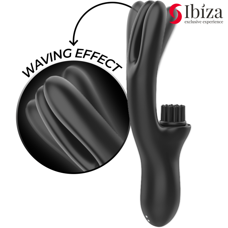 IBIZA - VIBRATEUR RABBIT HI-TECH TRIPLE MOTEUR 10 MODES VIBRATION 6 MODES BALANCEMENT 7 MODES BROSSAGE