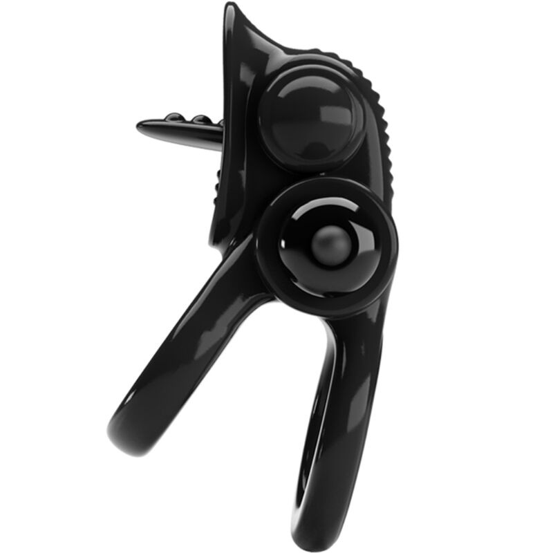 PRETTY LOVE - PASSIONATE RING DOUBLE ANNEAU VIBRANT STIMULATEUR CLITORIS NOIR