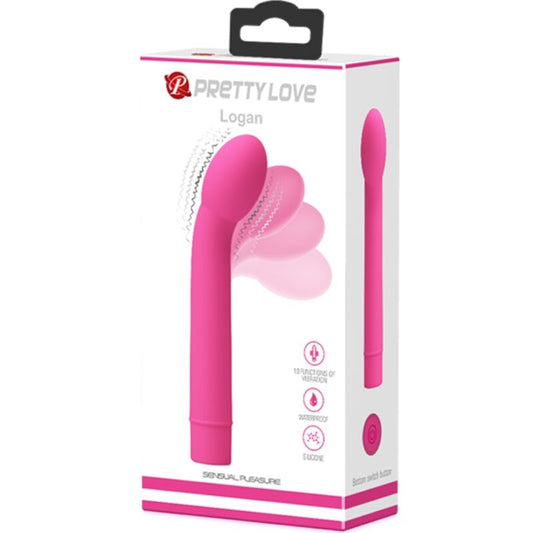 PRETTY LOVE - VIBRATEUR POINT G LOGAN 10 VIBRATIONS ROSE