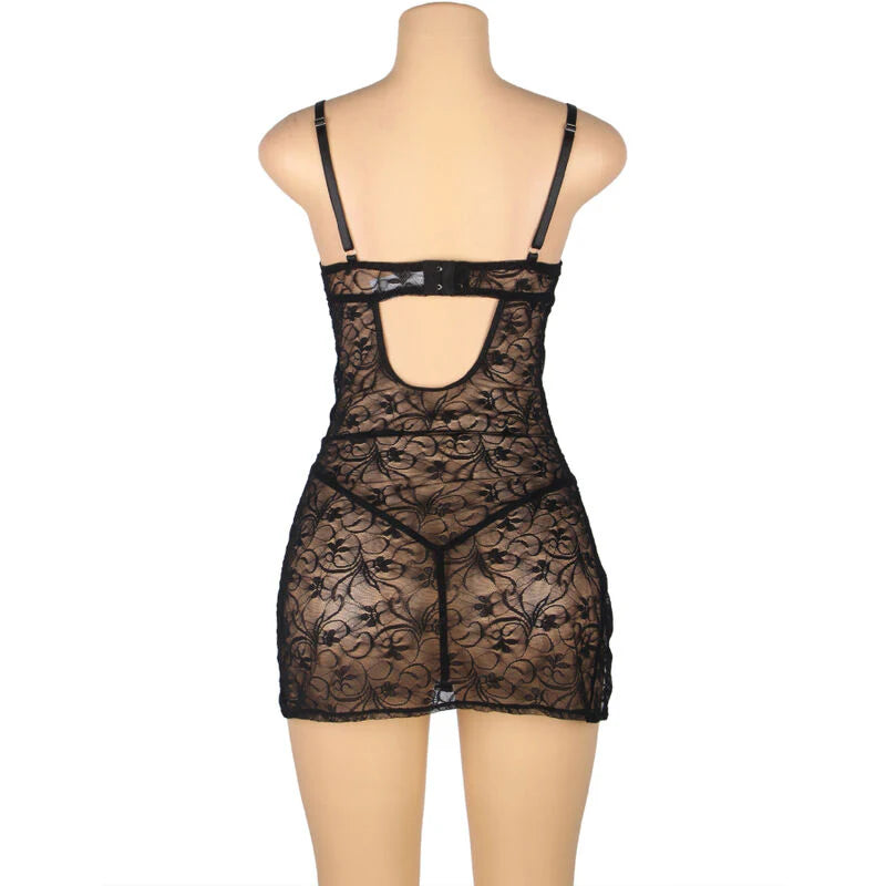 SUBBLIME - 954192 NUISETTE EN DENTELLE À BRETELLES RÉGLABLES NOIR L/XL